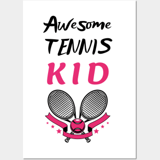US Open Tennis Kid Racket and Ball Posters and Art